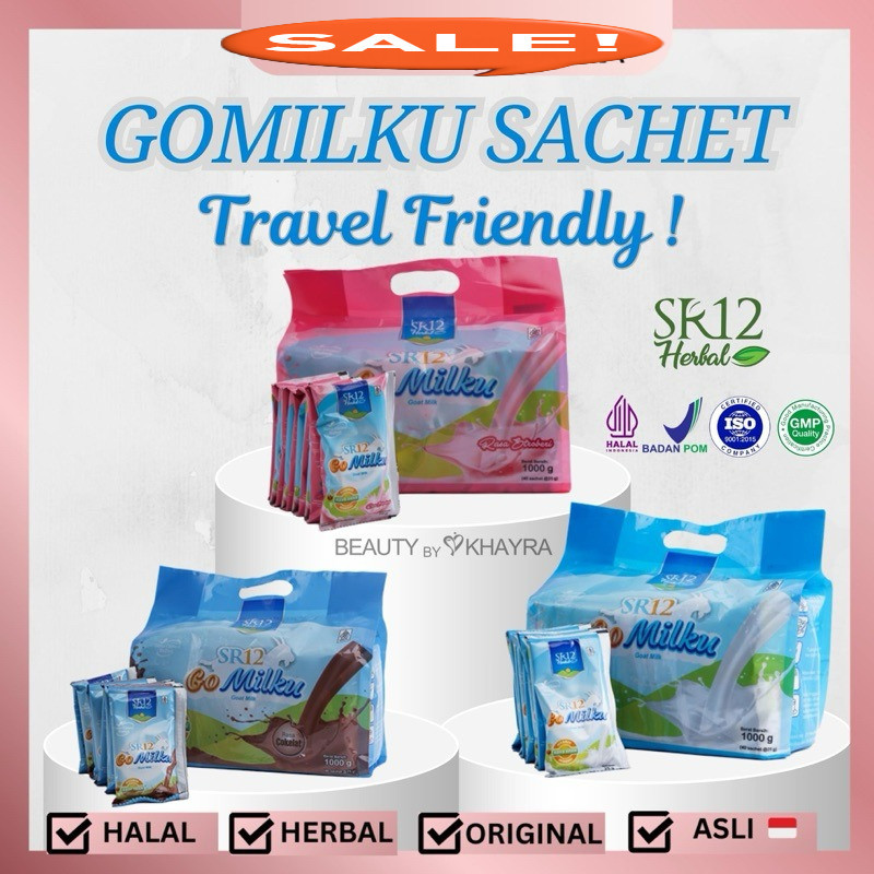 

GOMILKU SR12 1,000 GRAM ISI 40 SASET | Susu Kambing Etawa | Susu Kesehatan