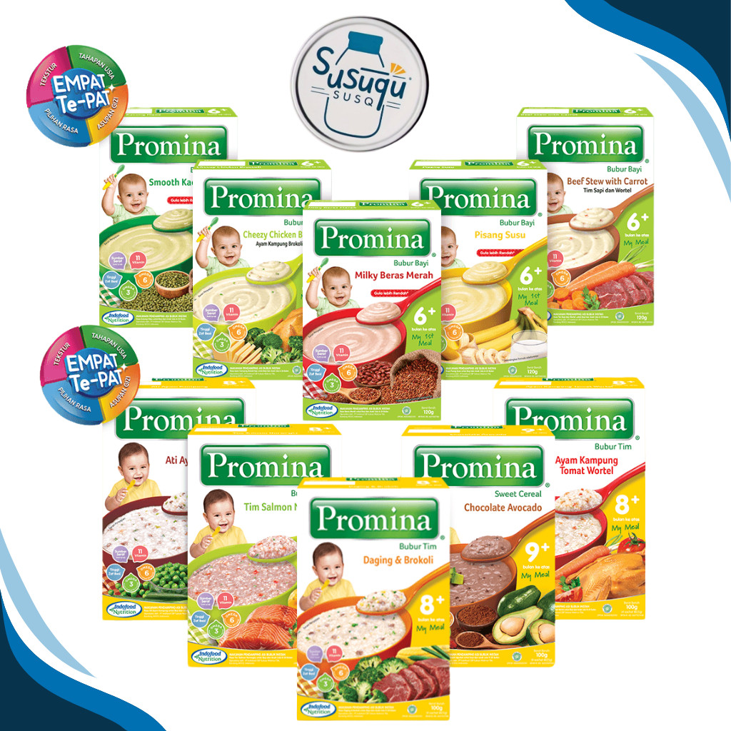 Promina Bubur Bayi Tim Sereal Bayi Sachet  Usia 6 8 9 Bulan Mpasi Makanan Bayi Susuqu