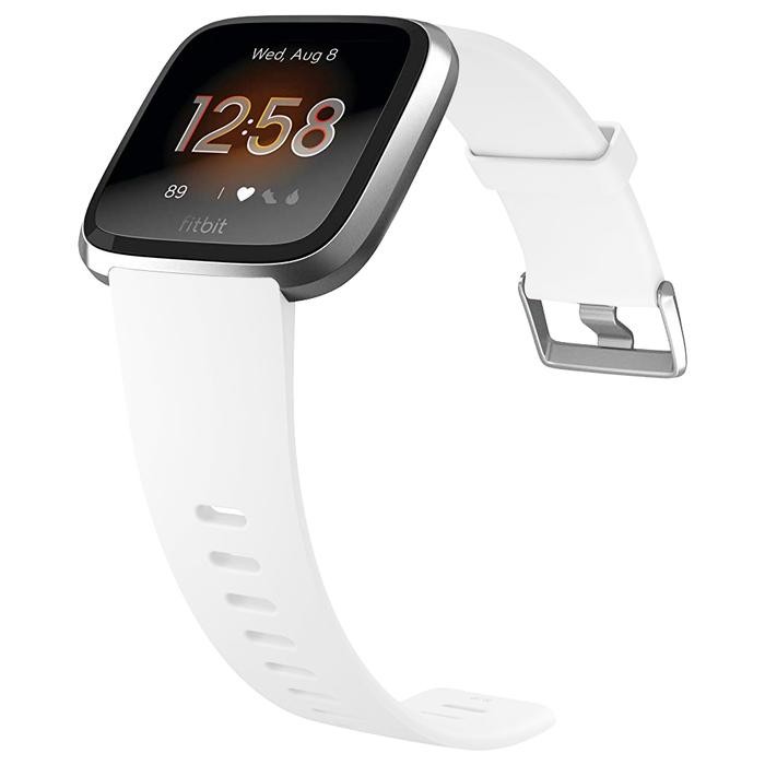 Trend~[Just Tali Strap] Strap Silicone Fitbit Versa 1 2 Lite Silicon Tali Jam Tangan Karet - Putih