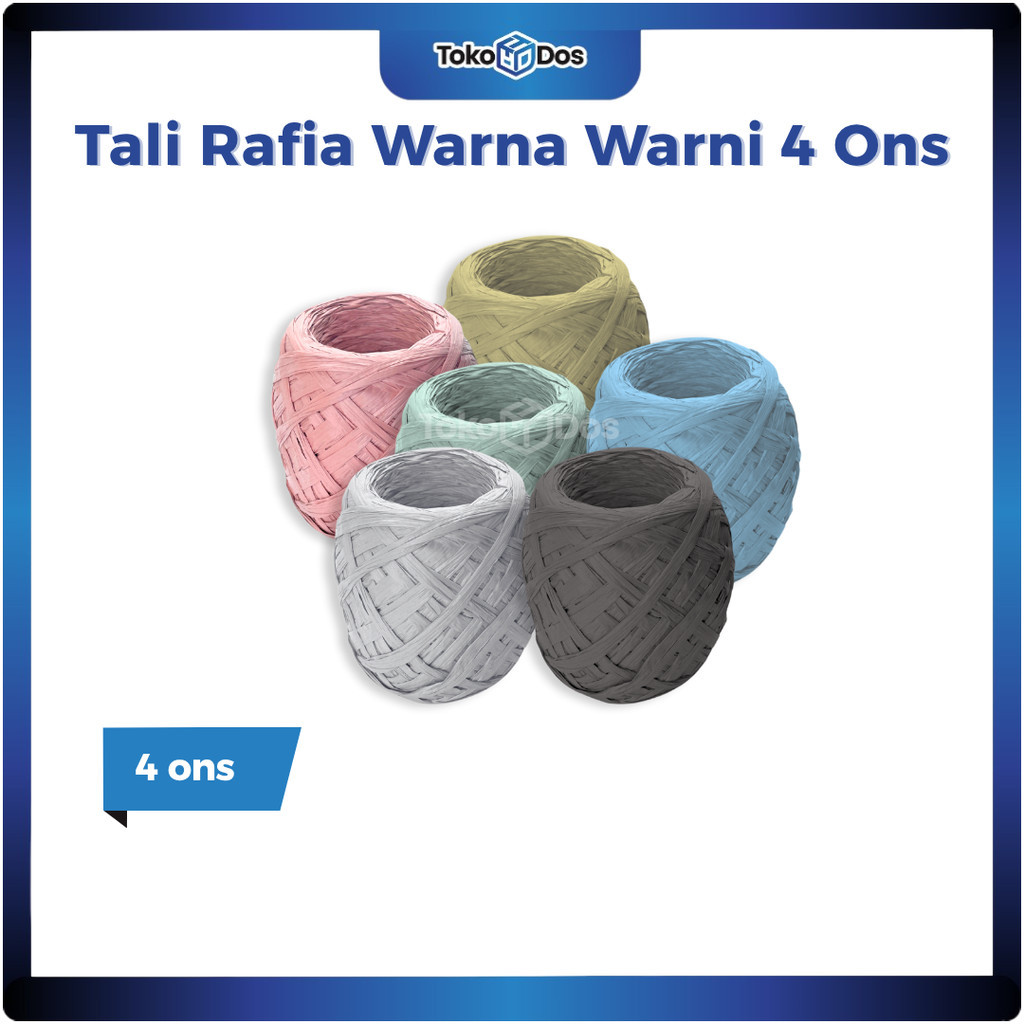 

(1 pcs) Tali Rafia Plastik Warna Warni 4 ons Cap Angsle Tebal dan Kuat