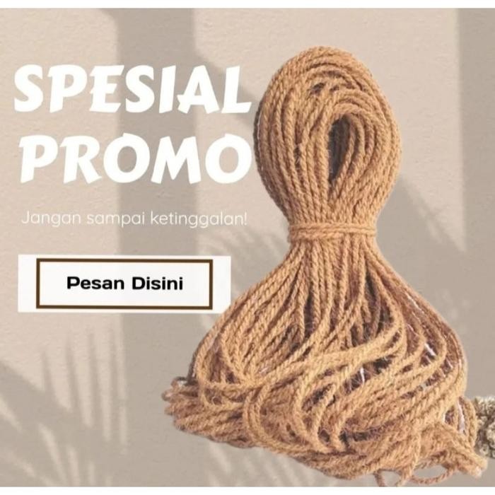 TERMURAH..Tali Sabut Kelapa 60Meter Tali Pengikat Anggrek Tali Tambang Sabut Kelapa {Sorvernirshop}