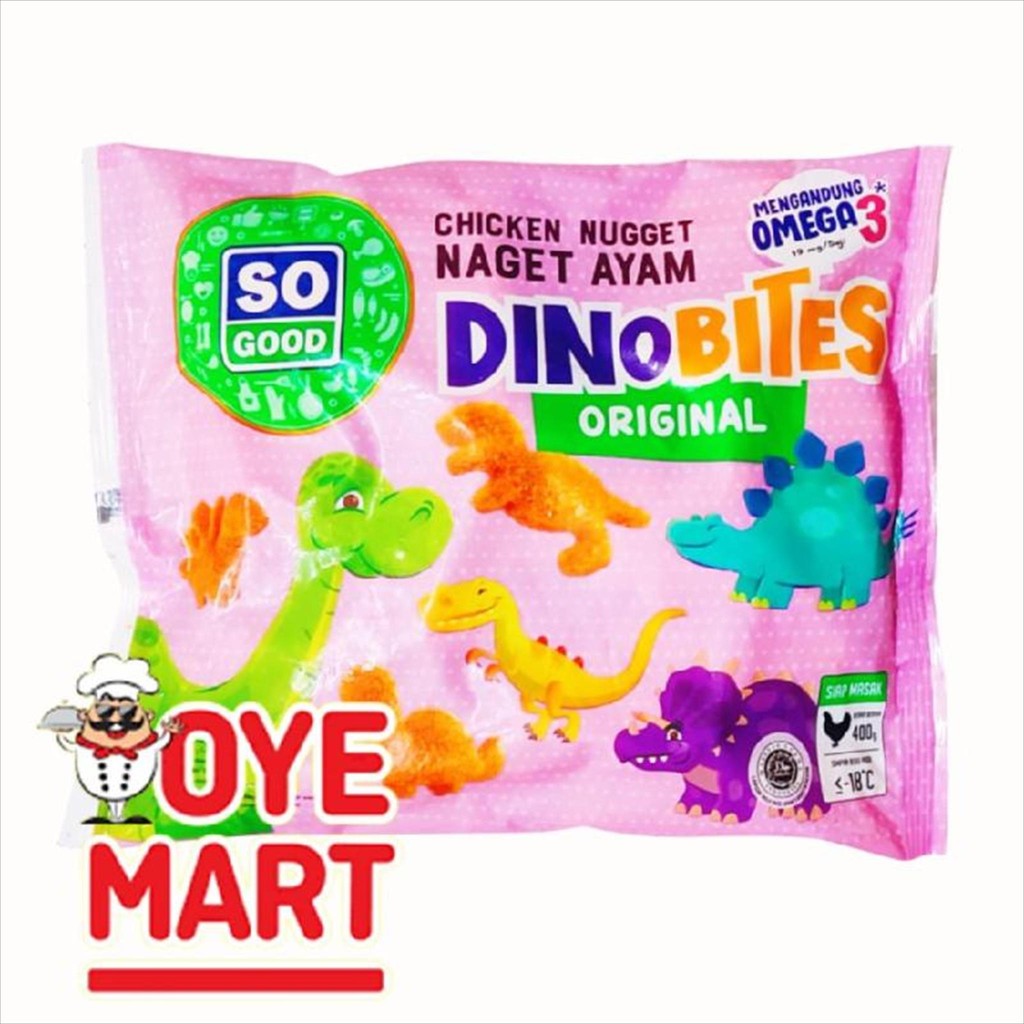 

[PROMO] SO GOOD CHICKEN NUGGET DINOBITES 400GR / NUGGET BENTUK DINO