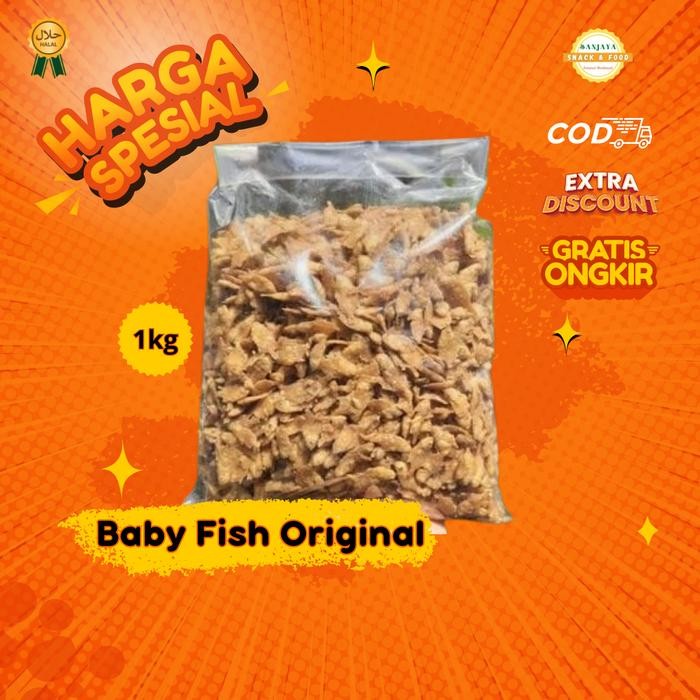 

Baby Fish Ikan Crispy Pepetek 500g dengan Bumbu Racikan Sendiri Food Cemilan - Original, 1 kg Terlaris