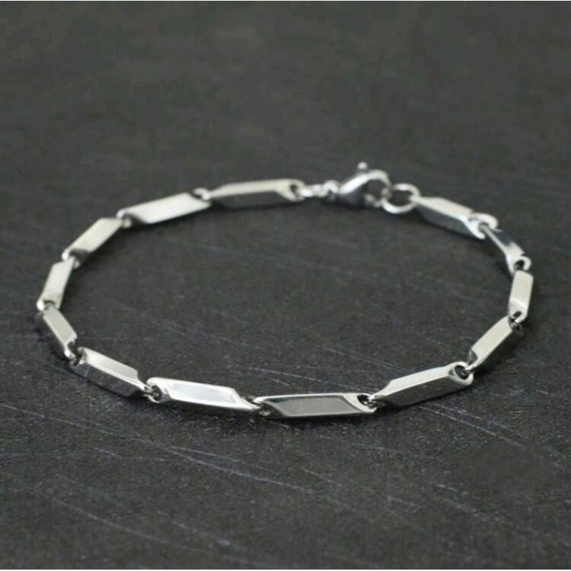 GELANG RANTAI PADI TITANIUM PRIA DAN WANITA