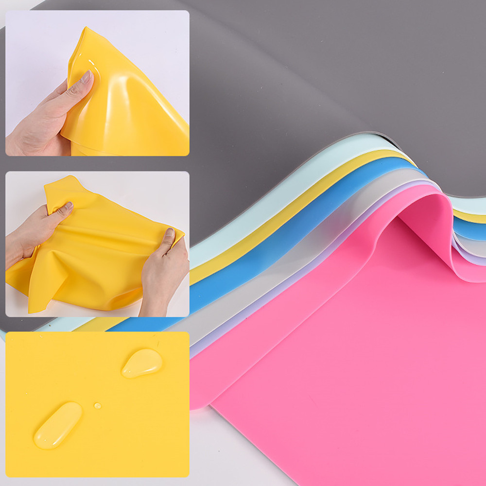 

Large Silicone Mat for Crafts Epoxy Resin Jewelry Casting Premium Silicone Placemat Nonslip Nonstick Countertop Protector