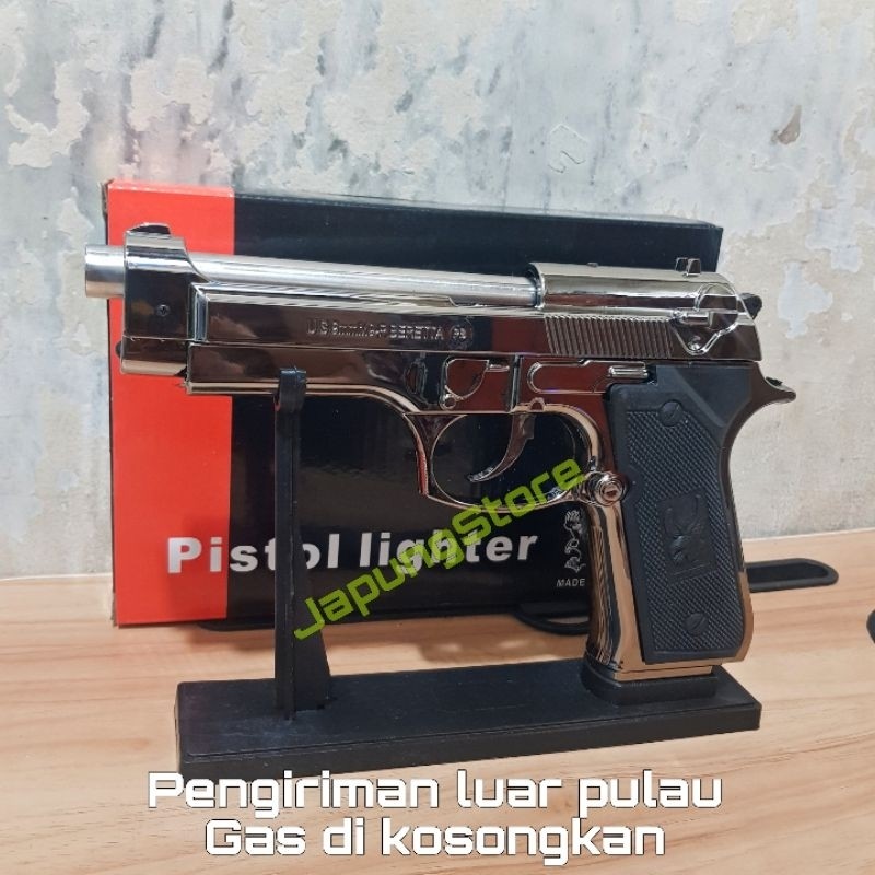 Korek Api Gas Pistol Beretta Besar Korek Api Baretta