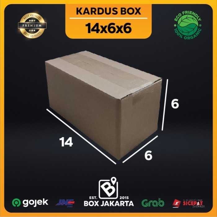 

KARDUS BOX uk 14x6x6 CM Kotak Packaging Corrugated SHEET POLOS
