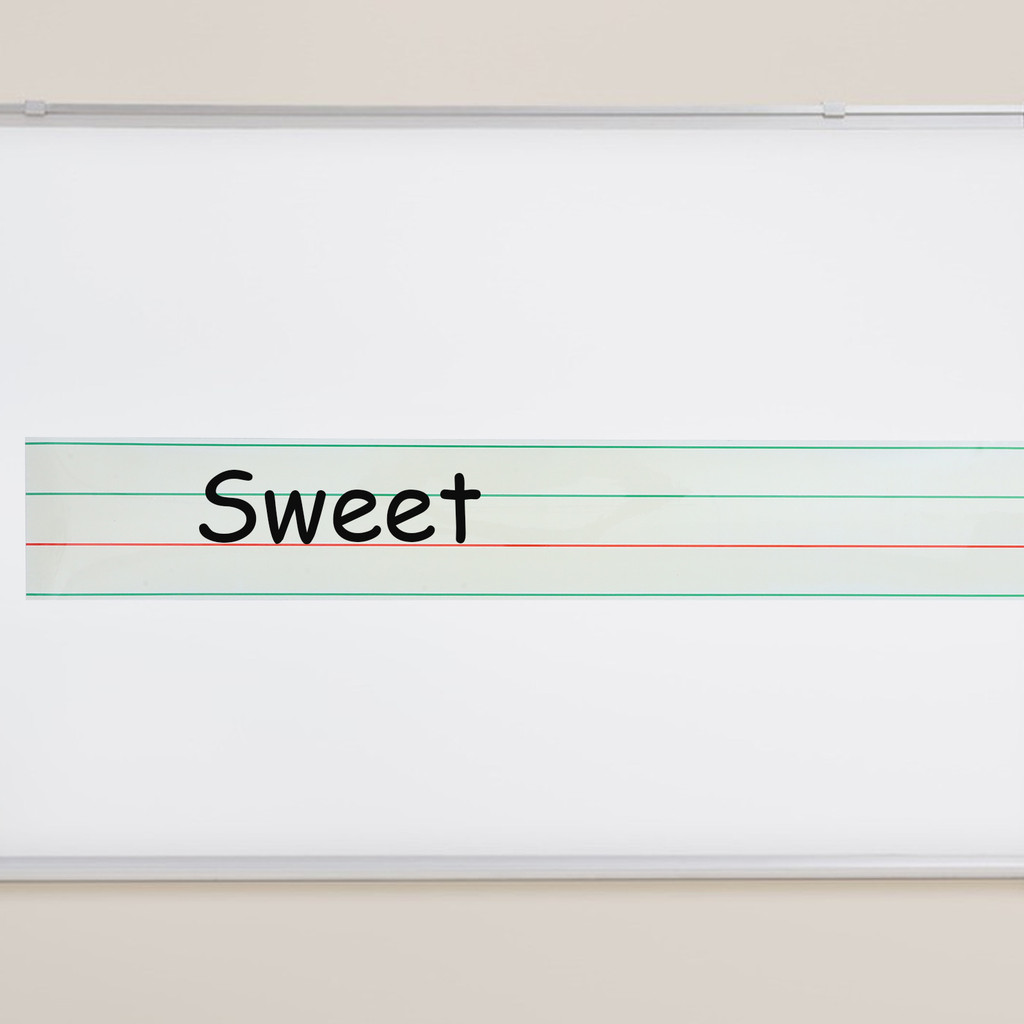 

Whiteboard Stickers Red Three Grid Pattern Dry Erase Sentence Strips Fridge Classroom Learning Tool