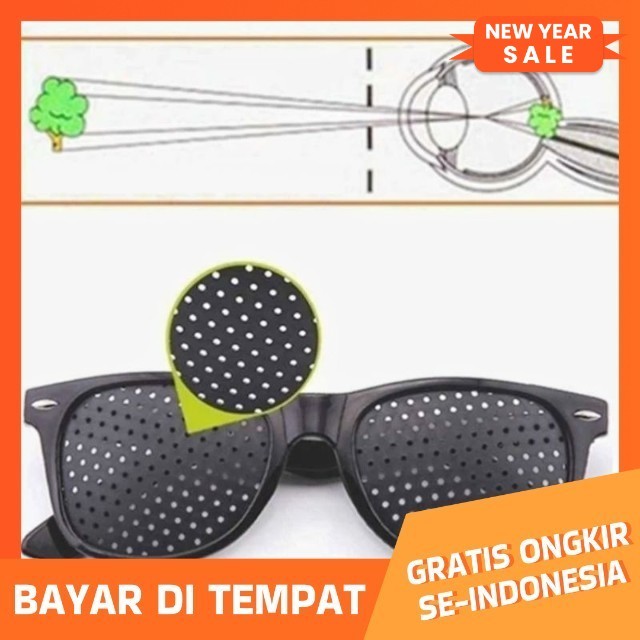 KACAMATA TERAPI ANTI MYOPIA PIN HOLE GLASSES TITIK LUBANG KACAMATA PINHOLE GLASSES MURAH ORIGINAL TE