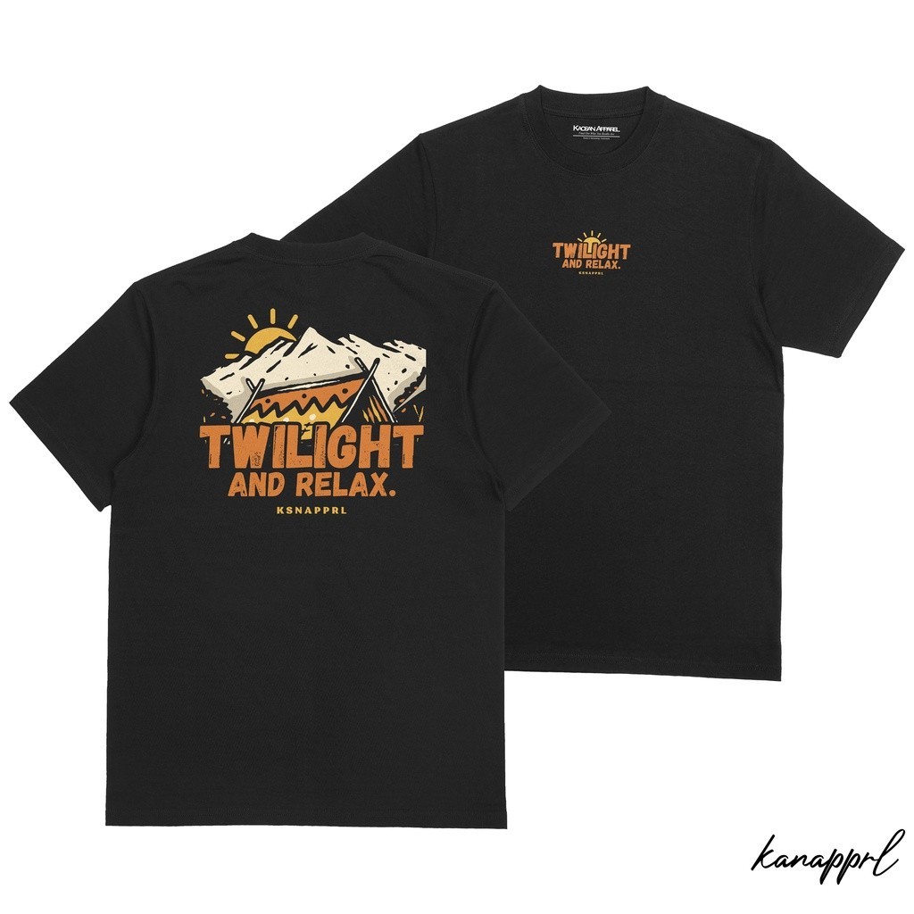 Kaos Pendaki "Twillight And Relax" - Kaos Pendaki Gunung/kaos Pendaki/Kaos Pendaki Indonesia/Pendaki