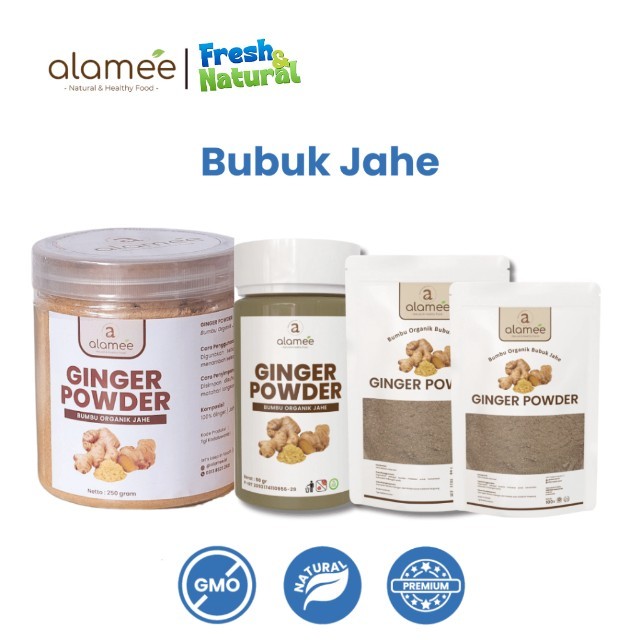 

ALAMEE Ginger Powder Jahe Putih Bubuk Minuman Herbal Bumbu Dapur Instan fresh and natural