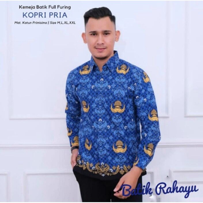 FREE ONGKIR Kemeja Korpri Pria Full Furing Terbaru 2022 Baju Korpri Pria Berfuring Terbaru 2022