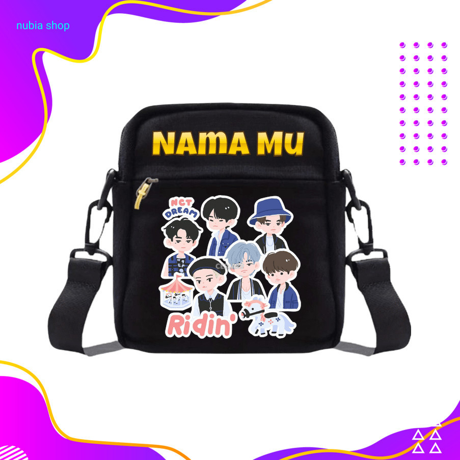 nubia Tas Selempang Mini NCT Dream Ukuran Kecil K-Pop Style - Mini Sling Bag Cewek Motif Member NCT 