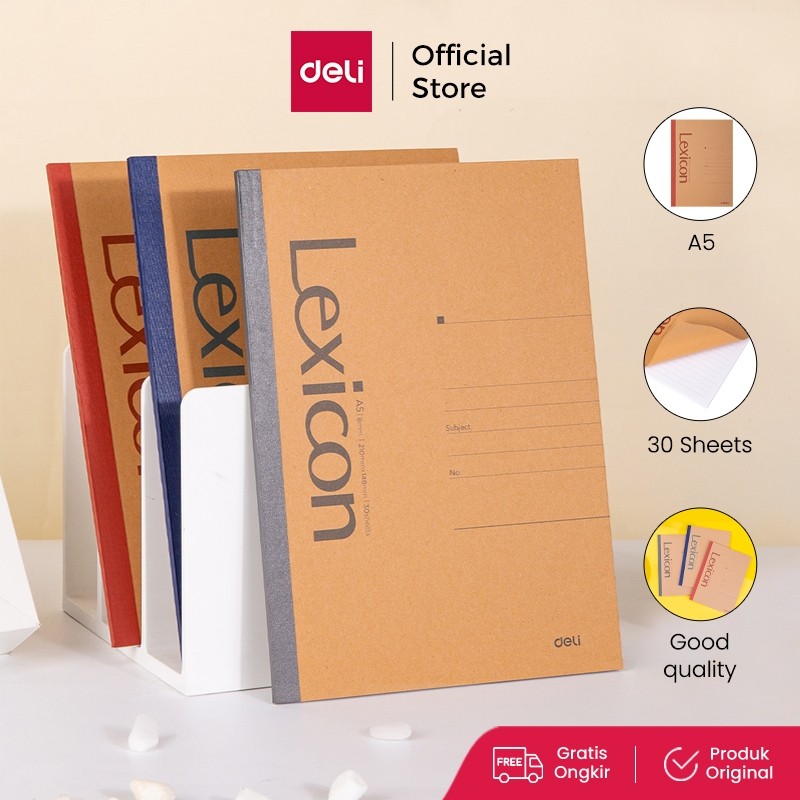 

Deli Buku Catatan Kerja/ Office Soft Cover Notebook A5 7635