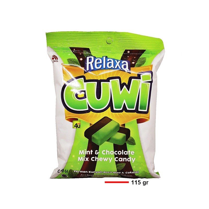 

Relaxa Cuwi Choco Mint Mix Chewy Candy Permen Isi 50 Pcs
