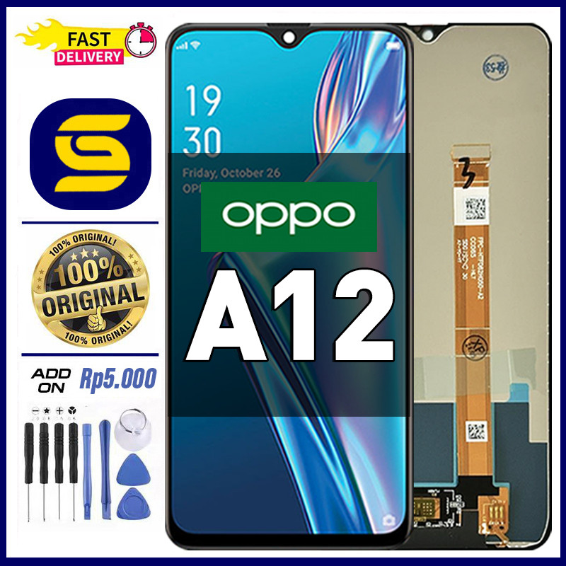 LCD OPPO A12 Original Touchscreen Fullset Compatible For Glass Digitizer ori asli