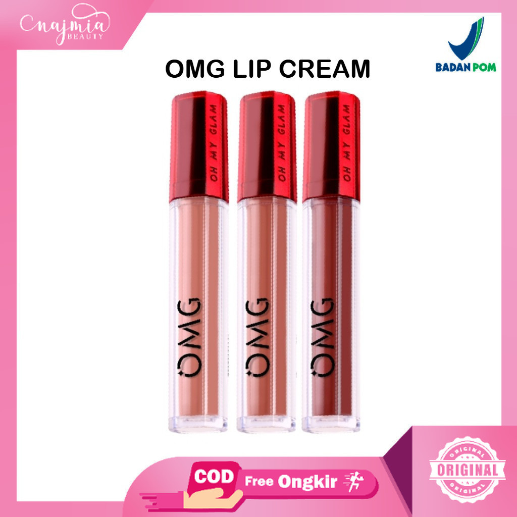 Najmia - OMG Oh My Glam Matte Kiss Lip Cream ( lipstick lipstik lipcream ) New edition Shade 1-30
