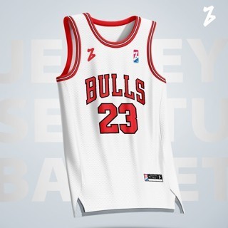 Jersey Basket Michael Jordan Chicago Bulls #23 PUTIH White – Swingman Kaos Baju AtasanCO