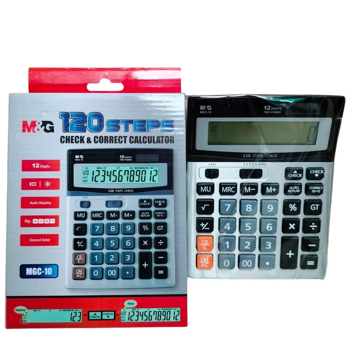 

M&G Kalkulator 12 digits/MGC-10/120 Steps Check & correct calculator