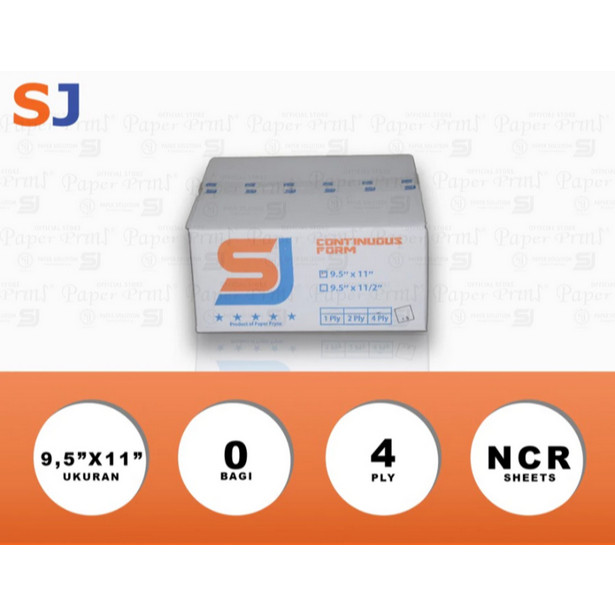 

SJ Orange Kertas Continuous Form 4 PLY NCR 9,5" x 11