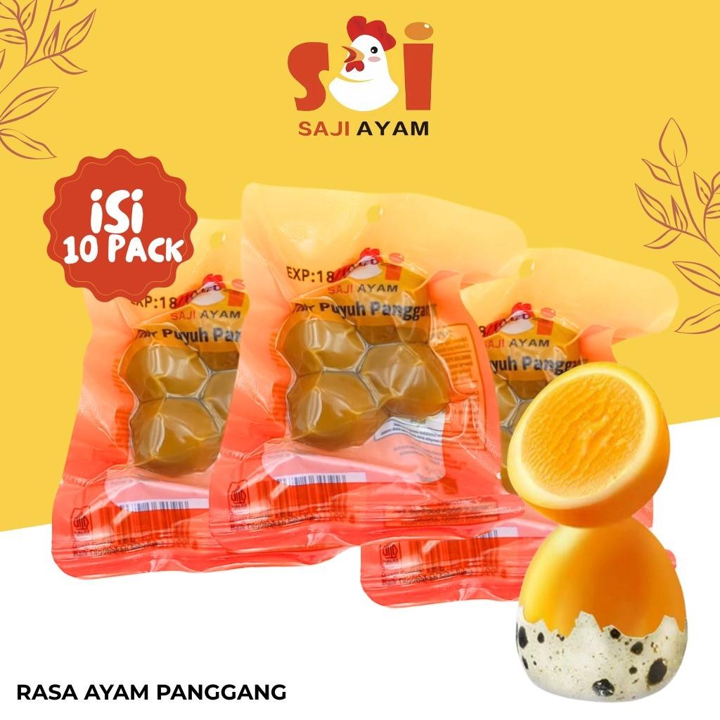 

SAJI AYAM telur puyuh panggang 10 BUNGKUS/ snack siap saji / EGG / Enak & Bergizi