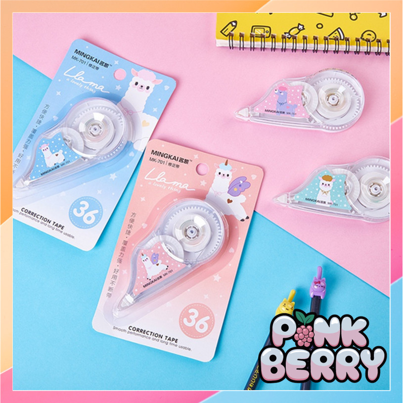 

PINK BERRY S5742 TipEx Roll Correction Penghapus TipEx Correction Tape Tipe X Roll Murah Tipex Kertas Roll