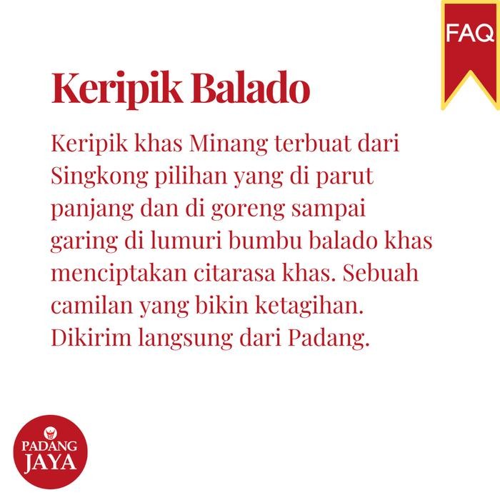 

Sale Keripik Balado Shirley Panjang Ukuran 250 gr (Keripik Sanjay) Happy Shopping