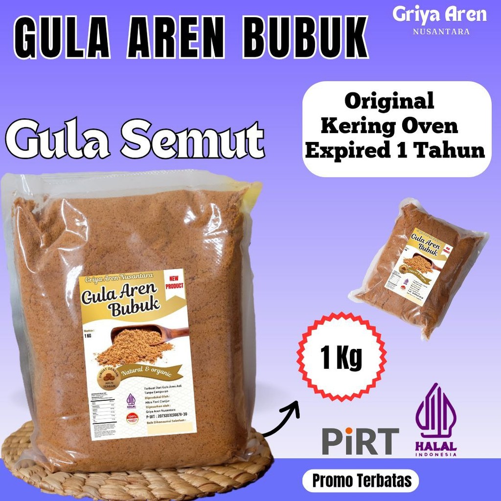 

1 KG / 1000GRM GULA AREN BUBUK ORGANIK PALM SUGAR GULA SEMUT ORGANIK