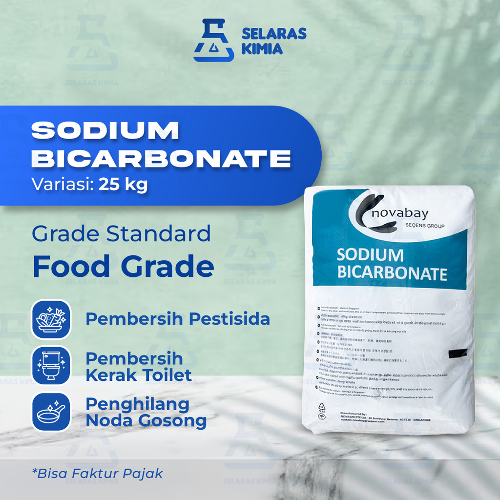 

Baking Soda / Soda Kue / Sodium Bicarbonate Ex. Novabay Food Grade 25 Kg