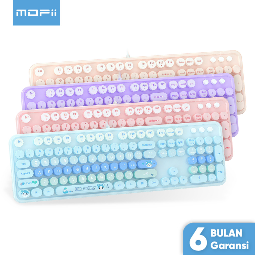 MOFii Wired Keyboard Untuk Windows Mac Sweet Bear