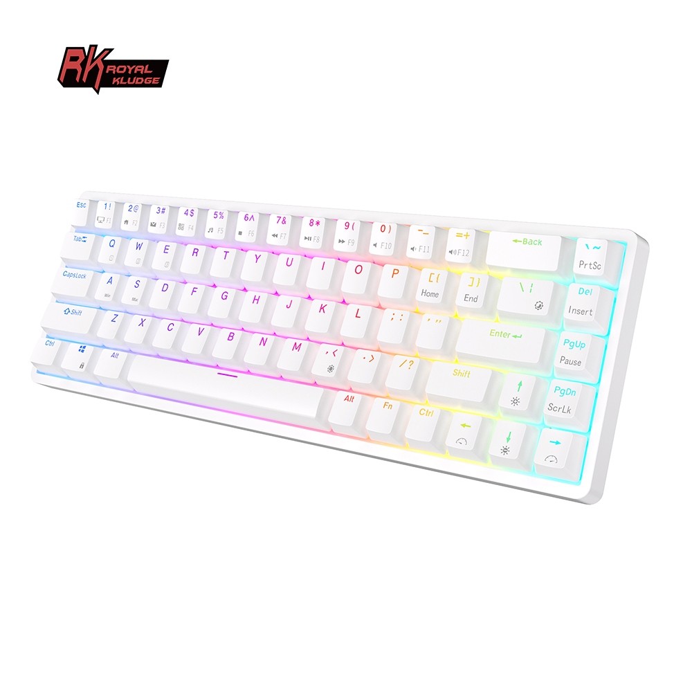 Royal Kludge RK 837 White 68 Key Gaming Keyboard