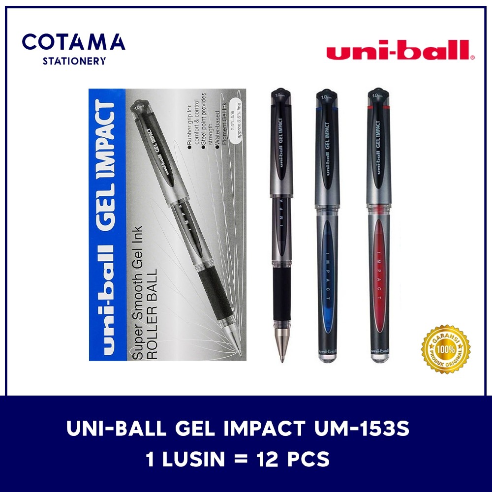 

Pulpen Uniball Gel Impact UM-153S 1.0 mm - 1 lusin isi 12 pcs