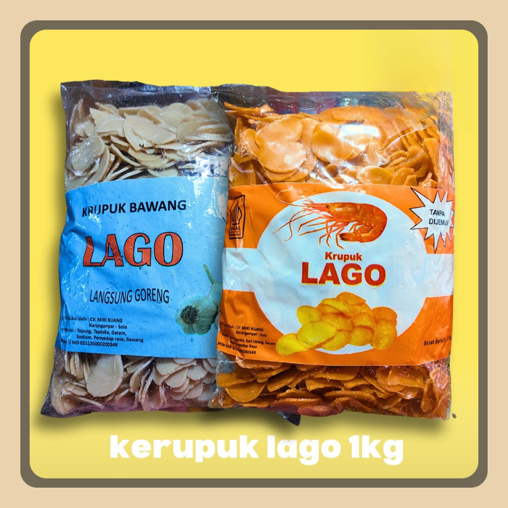 

KERUPUK MENTAH LAGO 1KG LANGSUNG DIGORENG, KERUPUK UDANG BAWANG