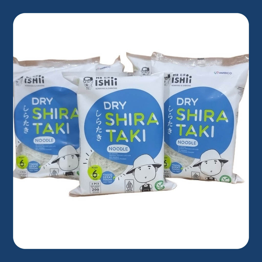 

Mie Shirataki Sirataki Shiratake Konnyaku porang Kering Noodle untuk Diet rendah kalori DEBM (Pack)