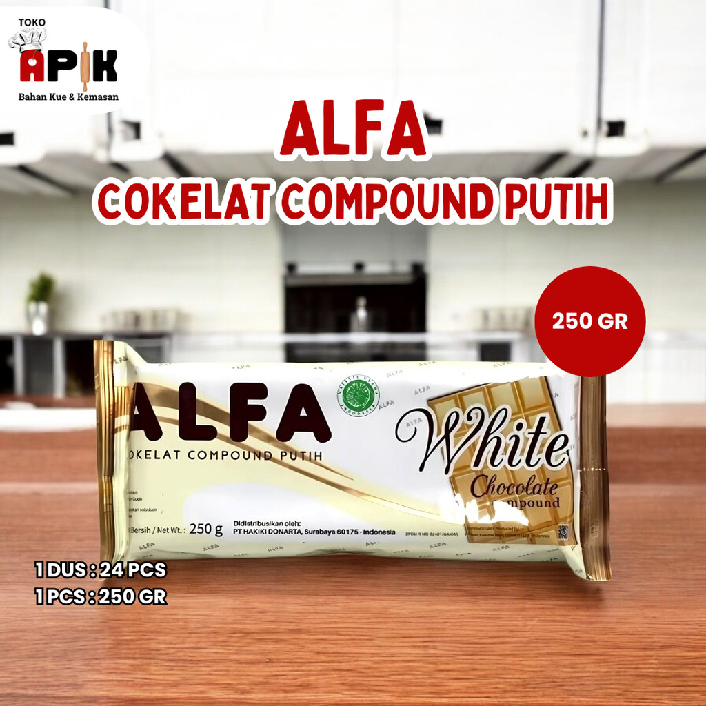 

Alfa White Chocolate Compound 250gr / Coklat Blok / Coklat Putih Padat