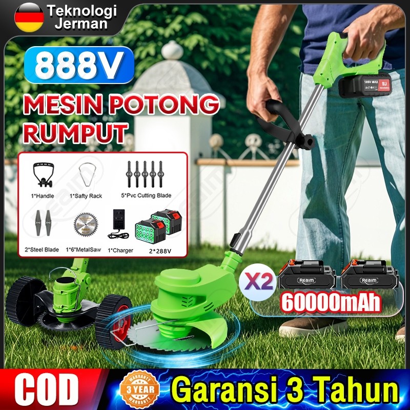 588V Mesin Potong Rumput Baterai Dg Roda Mesin Potong Rumput Batrai Mesin Pemotong Rumput Mesin Poto
