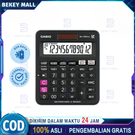 

BEKEY Kalkulator Casio MJ 120D PLUS CHECK CORRECT Kalkulator Meja Check Correct 100% asli