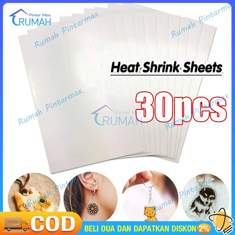 

30PCS 20*29cm DIY Heat plastic sheet printable Heat Shrink Kertas/DIY Shrinky Dink Plastic