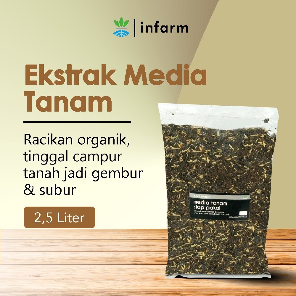 INFARM - Ekstrak Media Tanam Organik / Hidroponik Tanaman 2 liter Gratis Label Tag Tanaman, Ekstrak 