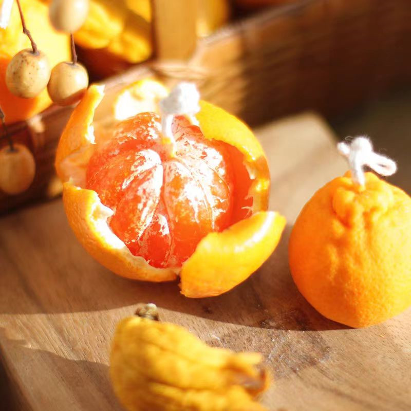 

3D Orange Candle Mould Silicone Molds for Soap Making Fruit Shape Mold DIY Candle Soap Making Mochi Squishy Toy Moulds