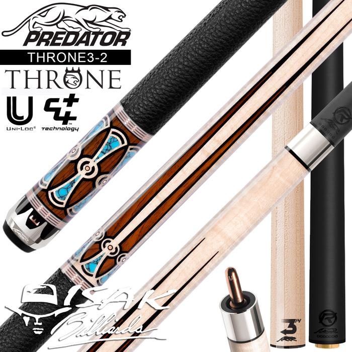SALE Predator Cue Throne3 2 - Low Deflection Billiard Stick Biliar Stik Ori - 314-3