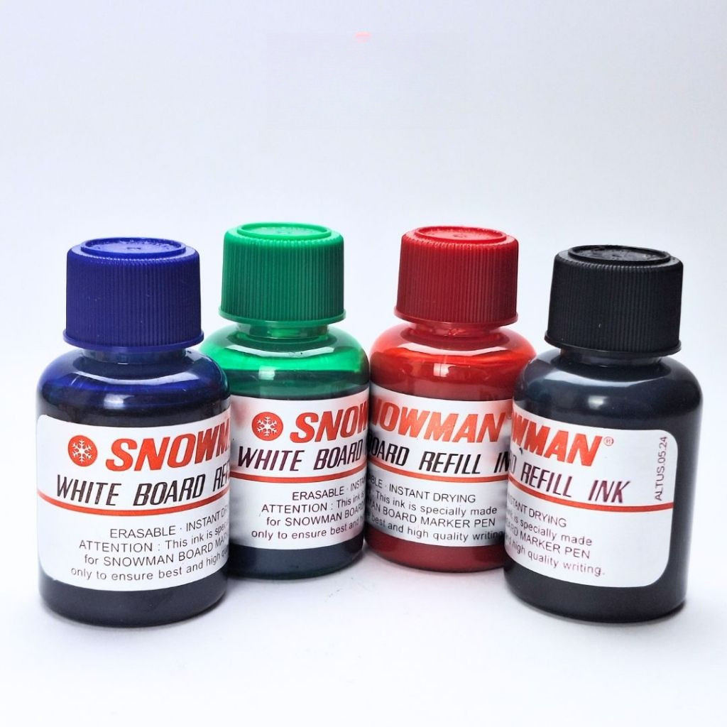 

Refill Isi Tinta Spidol Whiteboard SNOWMAN WBI 20 Hitam Biru Merah Hijau Non Permanen / Bisa Dihapus