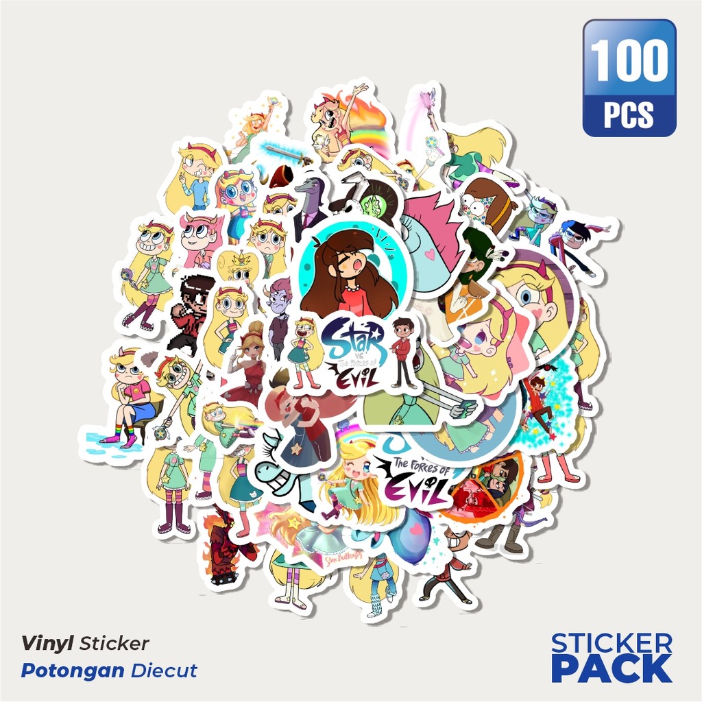 

Stiker Vinyl Sticker Kartun Star vs The Forces Of Evil Waterproof Aesthetic- Untuk Laptop, Motor, dan Helm - Paper Stationery Pack
