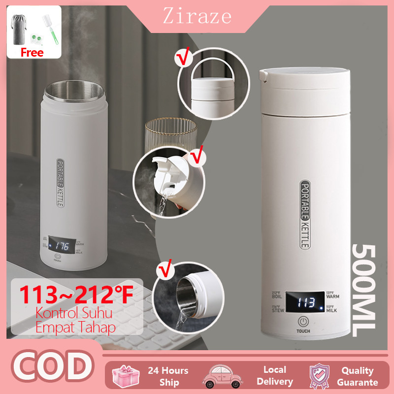 500ML Electric Thermos Kettle Portable / Pemanas Air Listrik Mobil / Perjalanan Ketel Air Pemanas / 