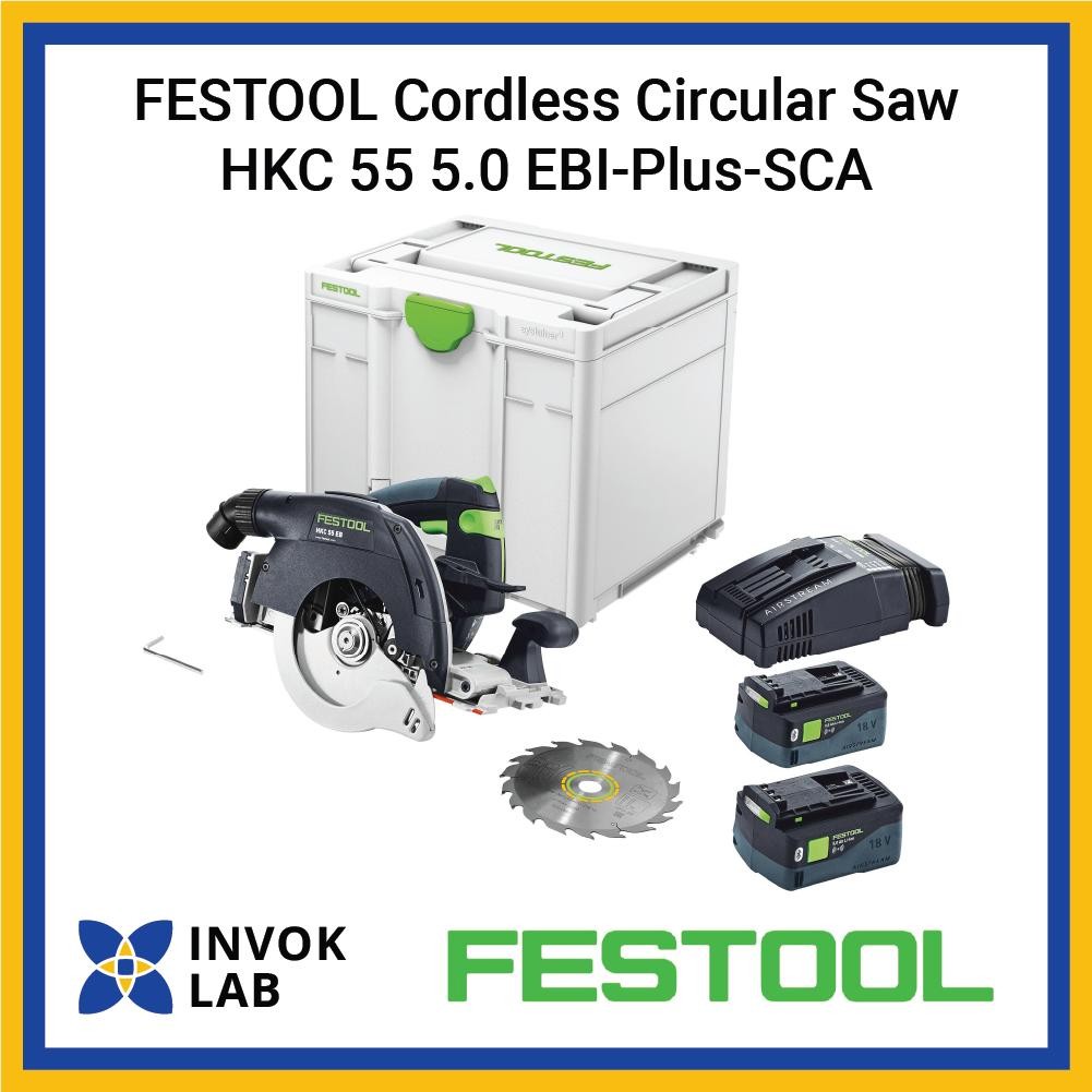 FESTOOL Cordless Circular Saw HKC 55 5.0 EBI-Plus-SCA
