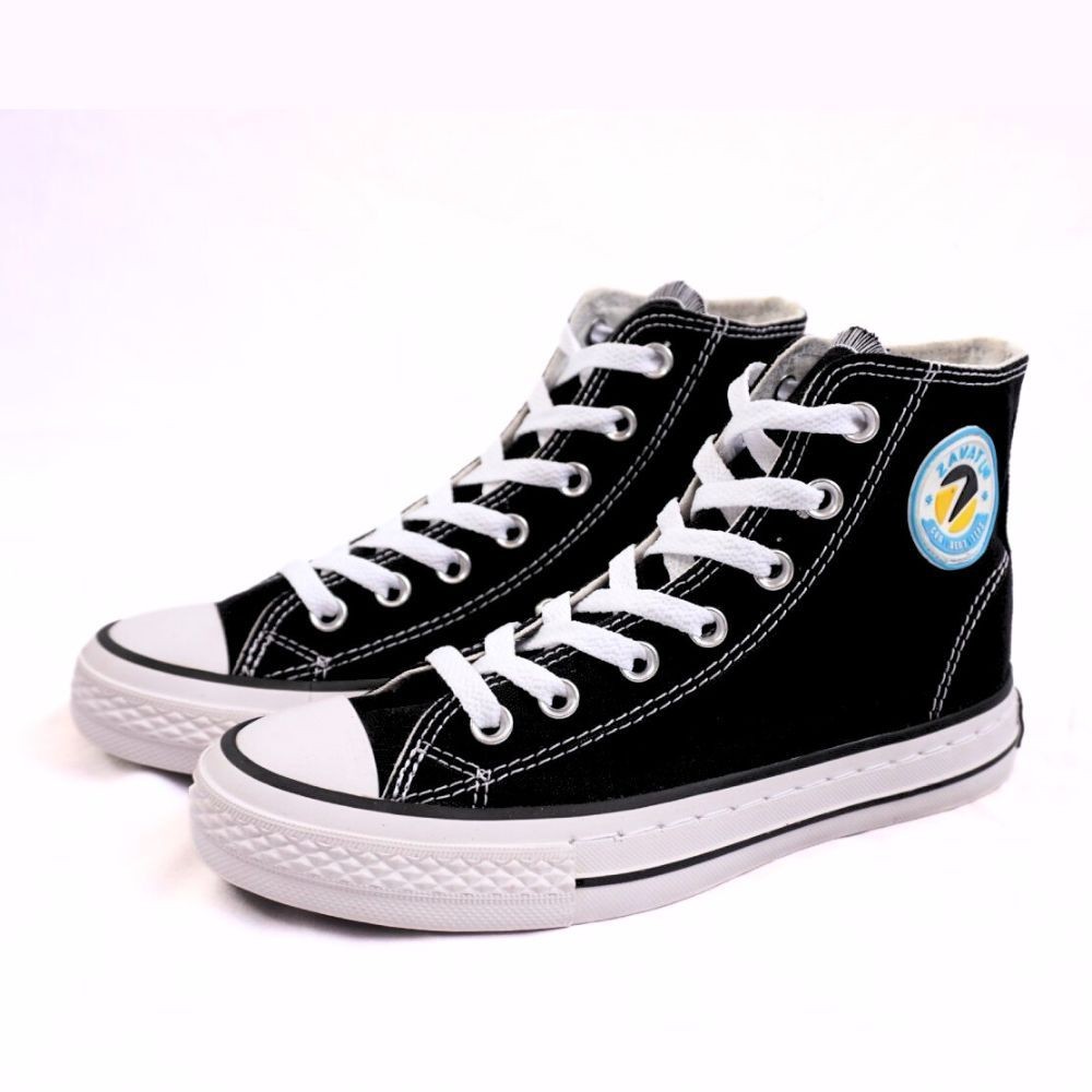 ZVT 805 Sepatu Sekolah SD SMP SMA Anak Laki Laki Tali Tinggi NB Warior Hitam Sol Dijahit terbaru 202