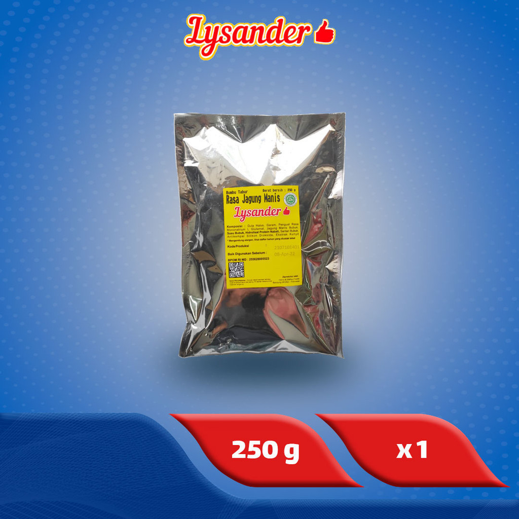 

Lysander Bumbu Tabur Jagung Manis 250 g