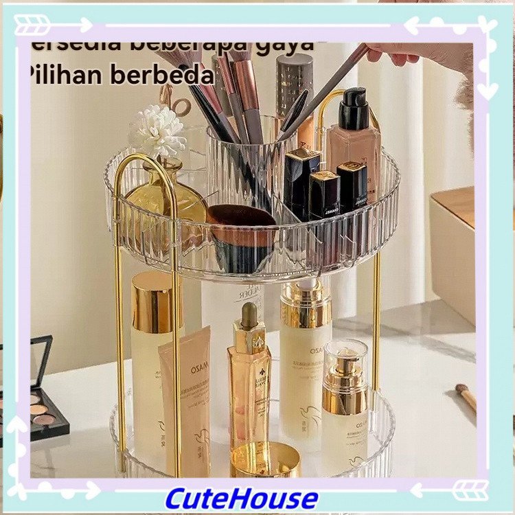 Murah Rak Kosmetik Putar / Rak Makeup Gold / Rak Gold / STR / Rak Bumbu / Rak Dapur Serbaguna / Rak