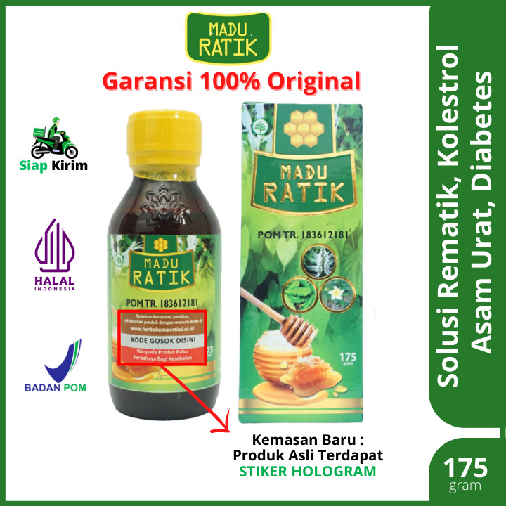 

Madu Ratik Herbal Original Asli 100% Untuk Atasi Asam Urat, Rematik, Kesemutan, dan Nyeri Tumit