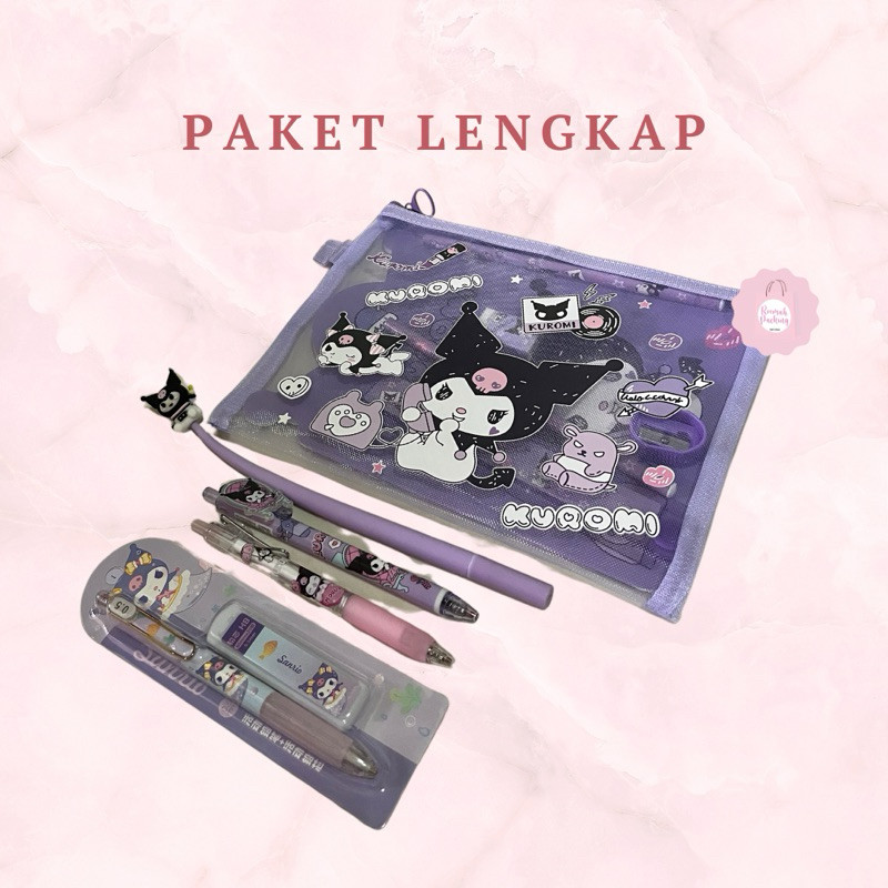 

Paket lengkap alat tulis anak melody cinamoroll kuromi pompompurin